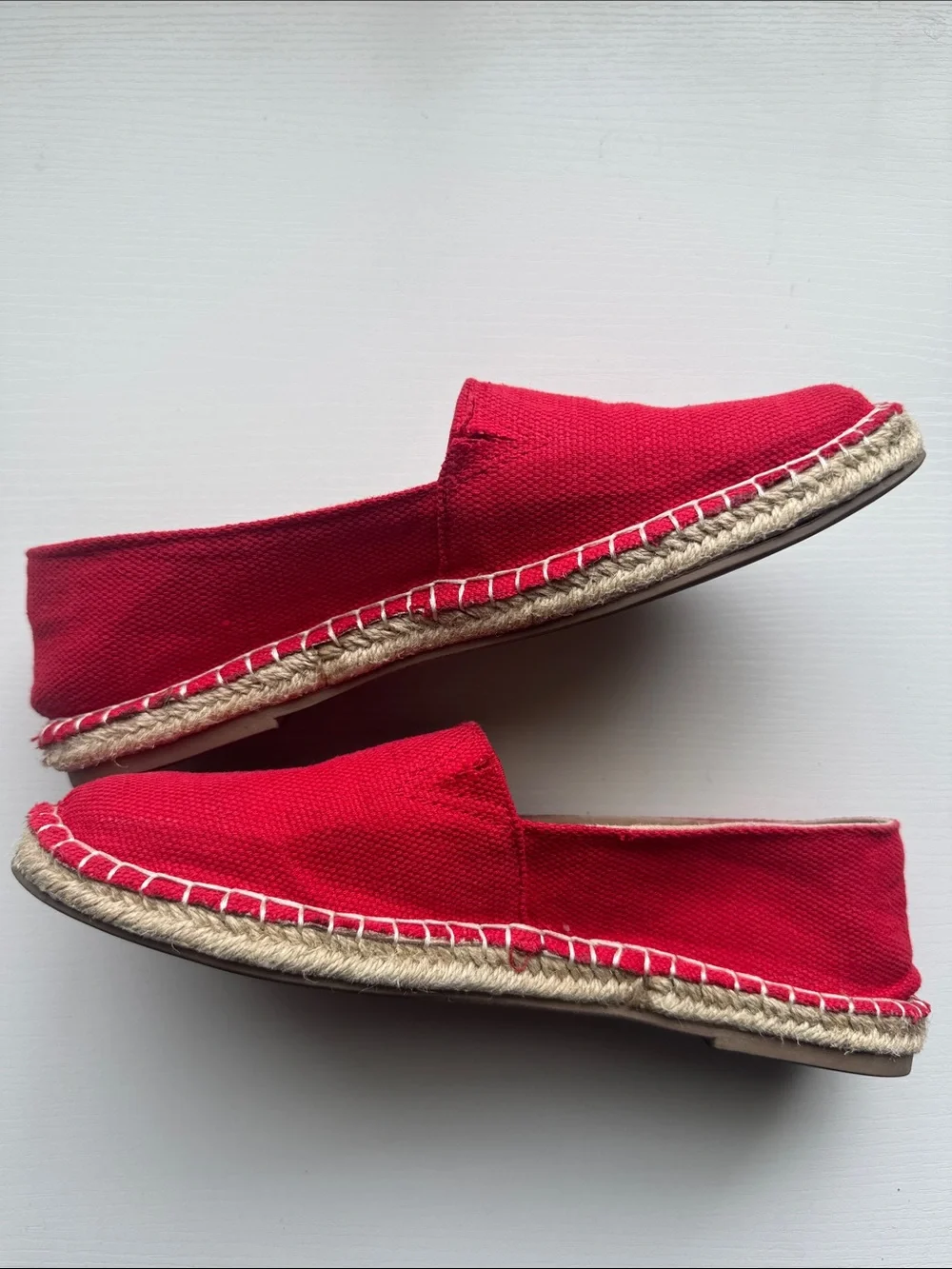 Old Navy Women's Red Canvas Slip-On Espadrilles Size 7.5